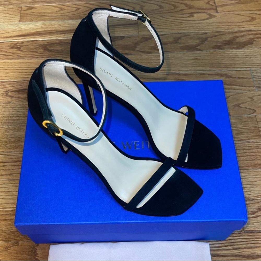 NEW Stuart Weitzman Heels Color Black Size 8 - Picture 6 of 10